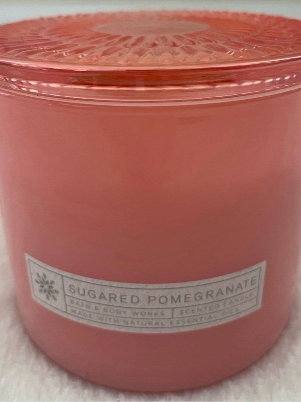 Bath & Body Works Sugared Pomegranate Candle - Coral Pink